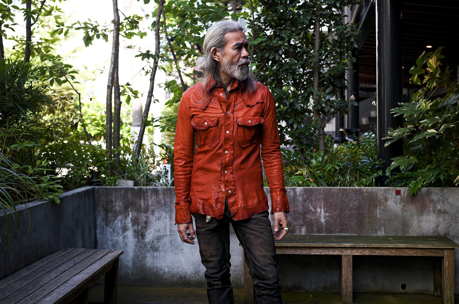 ISAMU KATAYAMA BACKLASH “2145-02” “EZO LEATHER WORKS” DEERSKIN