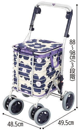ユーバ産業 ブレーキ付きアルミワイヤーカート 袋付き | 快適空間