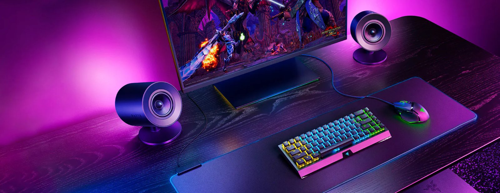 有線サブウーファー搭載 2.1ch PC ゲーミングスピーカー – Razer Nommo