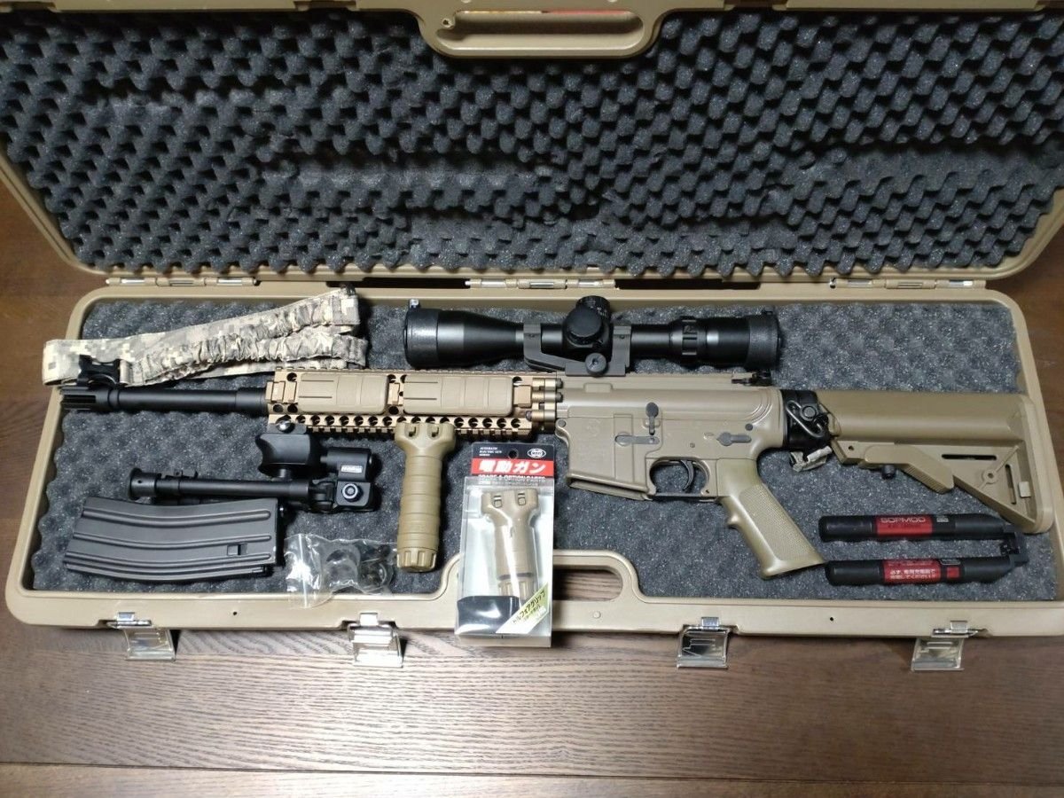 美品・生産終了品 東京マルイ 次世代電動ガン レシーライフル タン