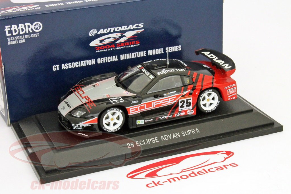 Ebbro 1:43 Advan Toyota Supra JGTC 2004 #25 Orido, Schwager 597