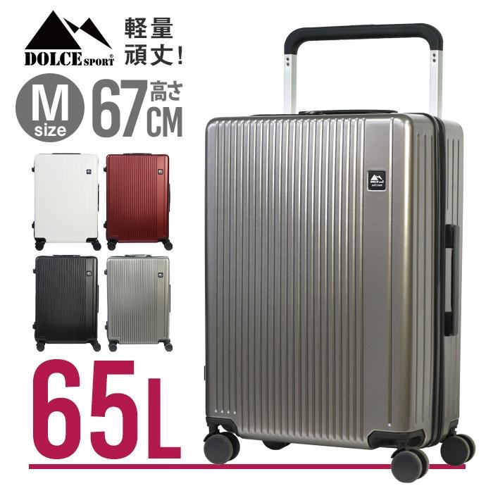 スーツケース Mサイズ 65L 大容量 TSAロック付 キャリーバッグ