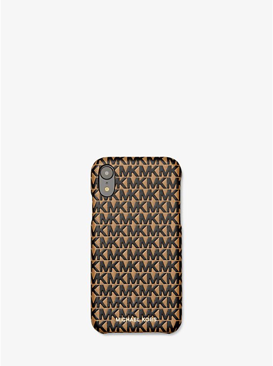 Logo Leather Phone Cover for iPhone XR in LT KHAKI MLT - Sale