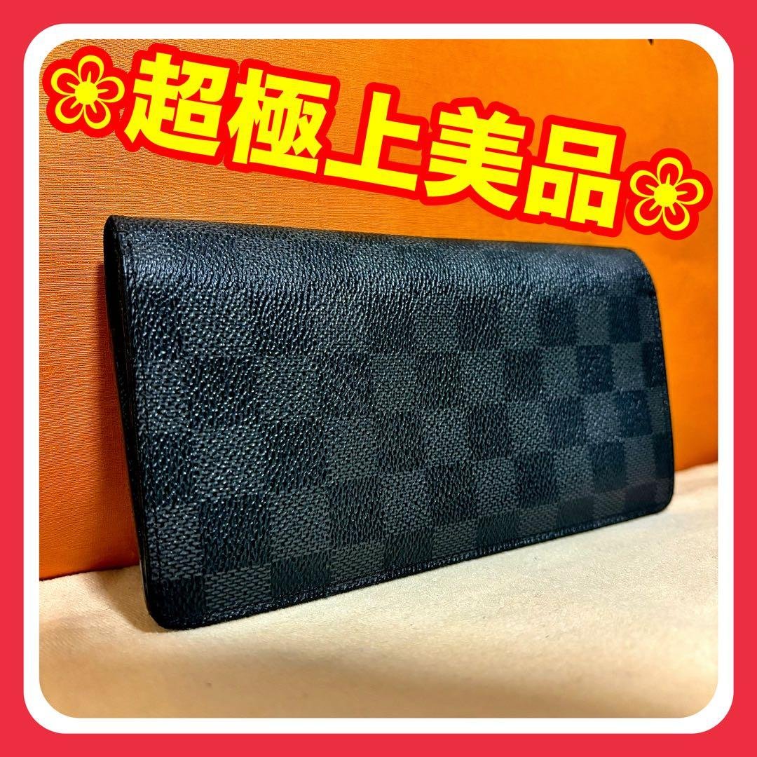 【超極上美品】ルイヴィトン ダミエ グラフィット ポルトフォイユ ブラザ 長財布 LOUIS VUITTON（ルイ・ヴィトン） ルイ ヴィトン N62665 ダミエグラ