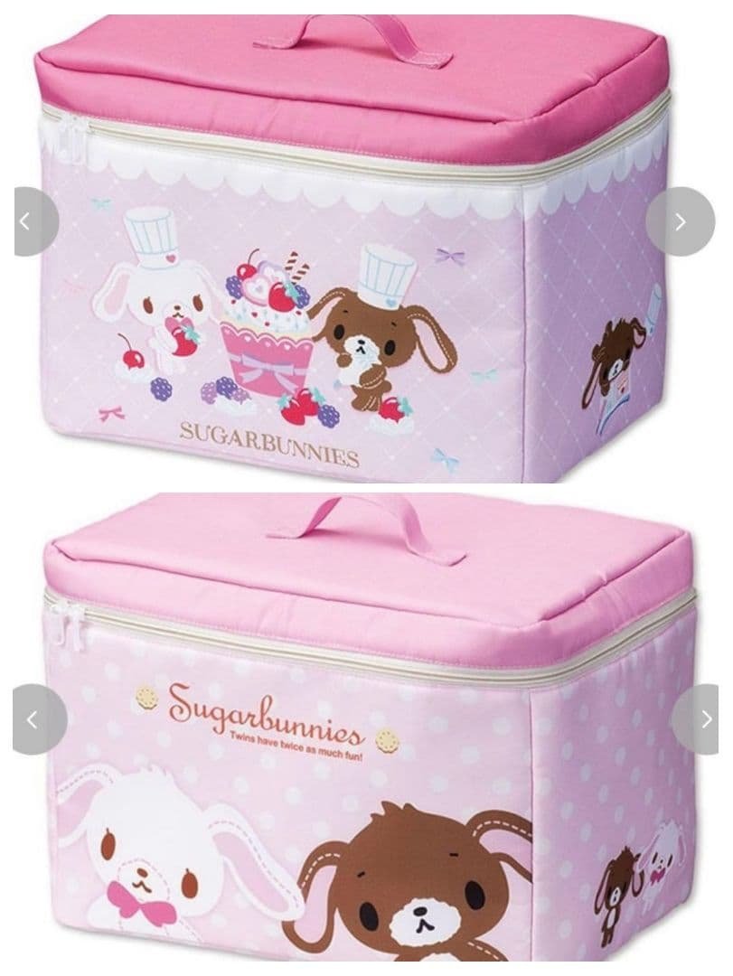 ②点セット　シュガーバニーズ　収納ボックス　ドット　レア　サンリオ SANRIO サンリオ ミニ折りたたみコンテナ シュガーバニーズ 収納