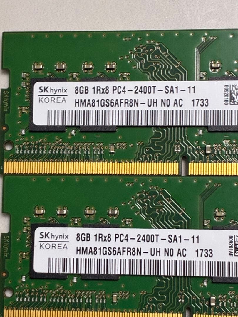 ★SKhynix製ノートPC用メモリ PC4-2400T 8GB ４枚セット