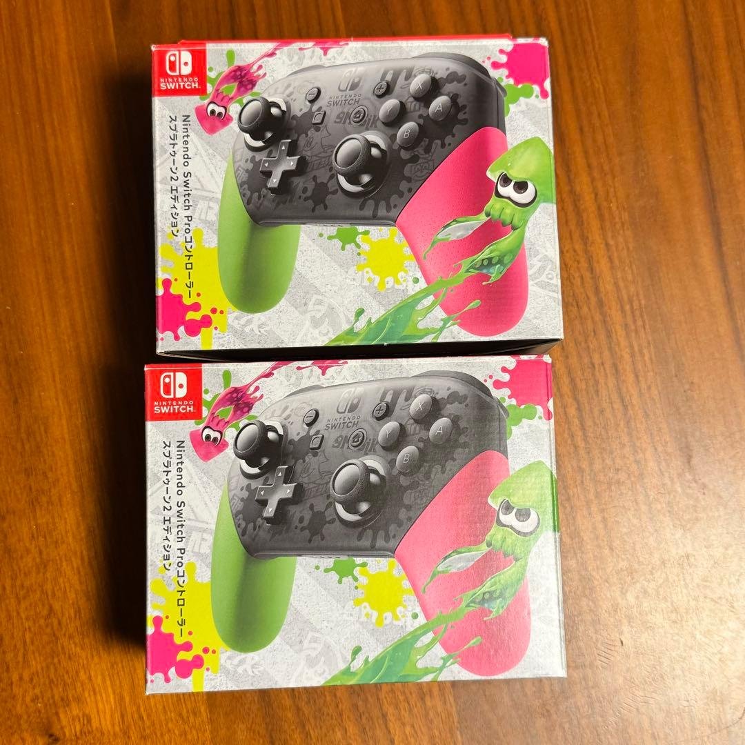 NintendoSwitch プロコントローラー スプラ2エディション2台セット スプラトゥーン2 すぐに遊べる Proコントローラーセット』の予約受付が