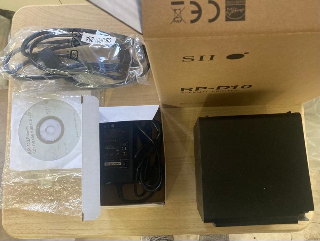 店舗用品 SII RP-D10-K27J2-B Amazon | セイコーインスツル 据置きプリンター 電源セット付 白 RP