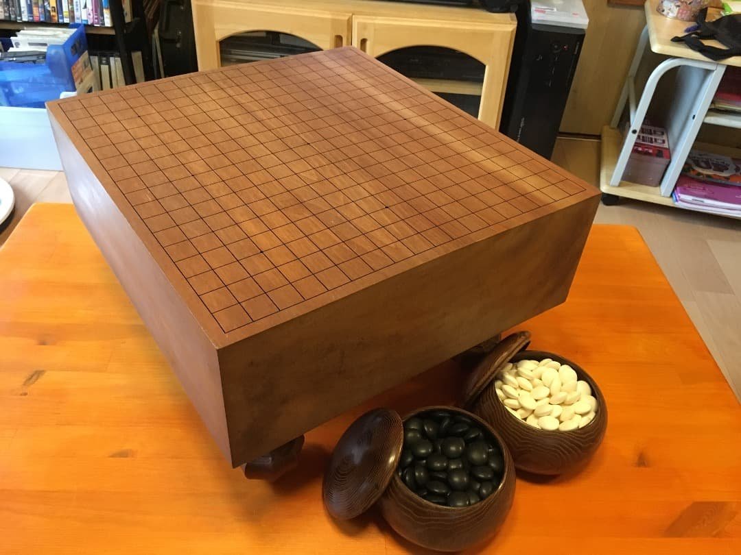 無垢一枚板の囲碁セット 日本棋院の入門者用メソッド いちばんやさしい はじめての囲碁セット